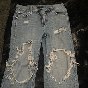 Aeropostale Light Blue Distressed Boyfriend Jeans